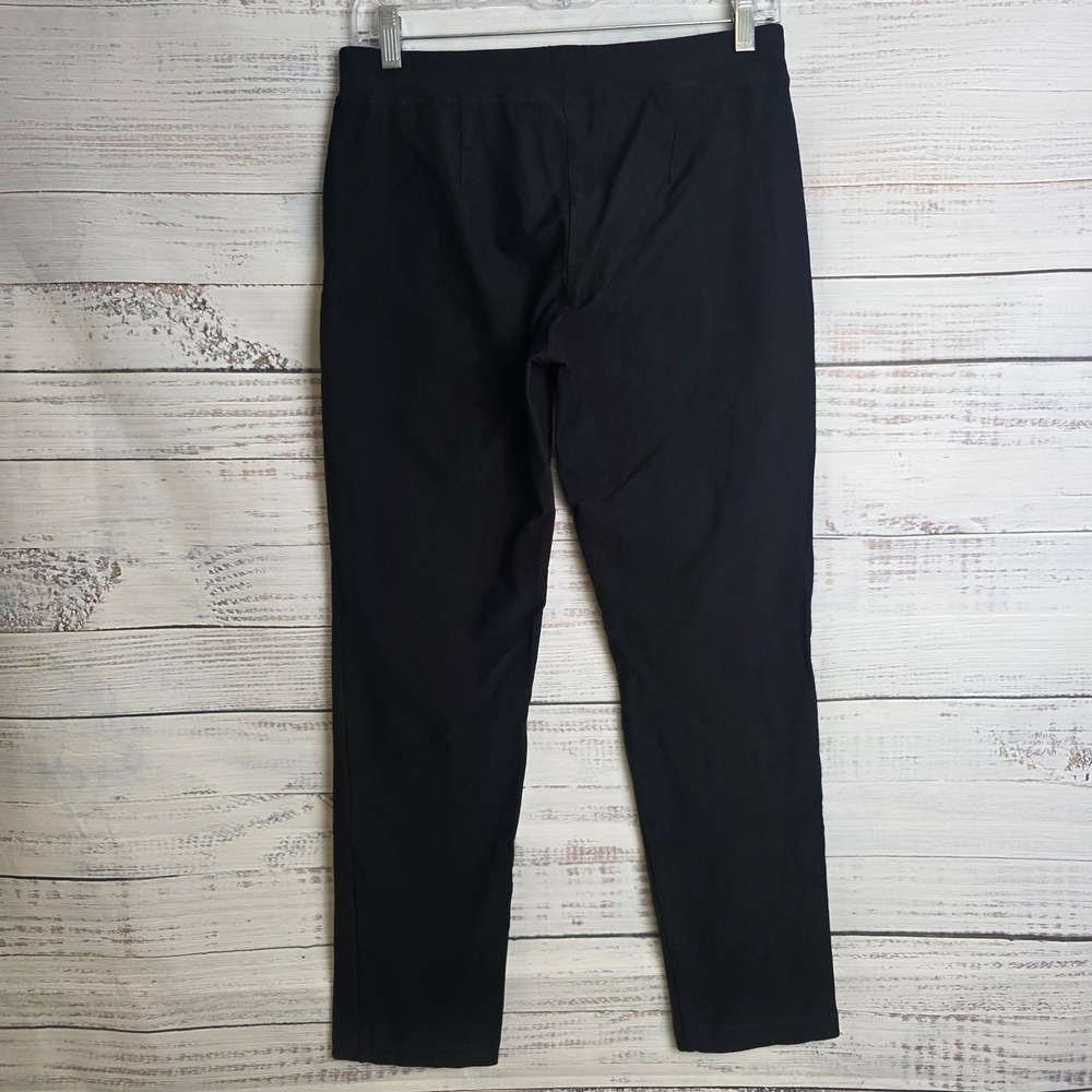 Eileen Fisher Womens XS Black Viscose Nylon Spandex Slim Ankle Crepe Stretch - Picture 3 of 9